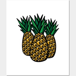 Pineapple Trio Posters and Art